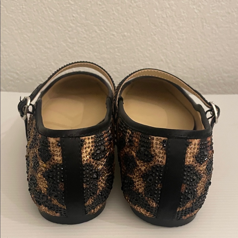 Betsey Johnson Women’s Lorel Leopard Print Mary Jane Ballet Flats - Picture 8 of 16